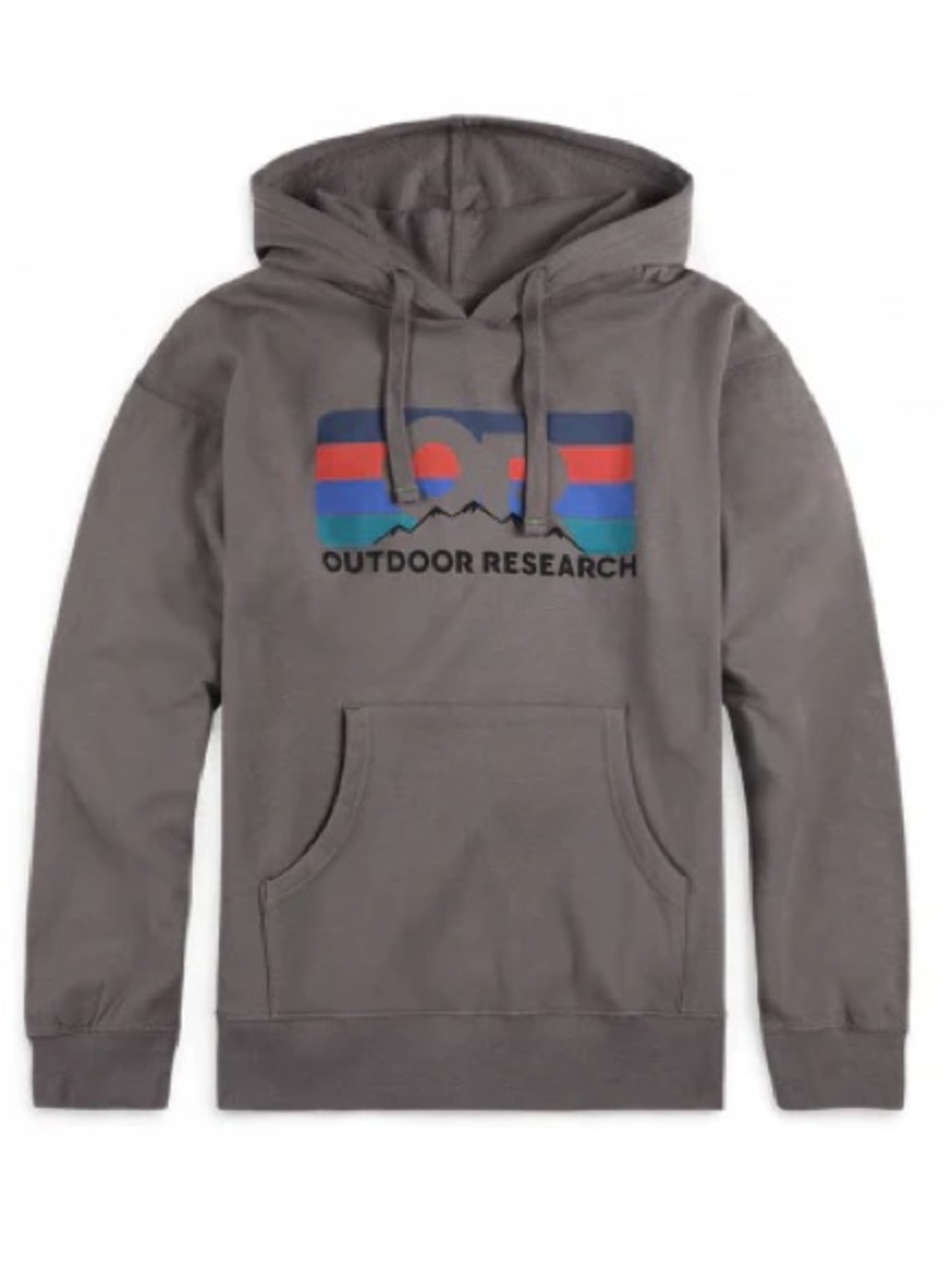 Outdoor Research Men’s Advocate Hoodie Gray Graphic Sweatshirt Medium